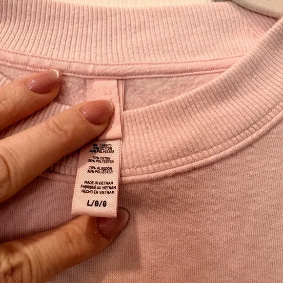 SKIMS Pink Crewneck Sweatshirt – Size Large - Excellent Condition - Picture 2 of 2